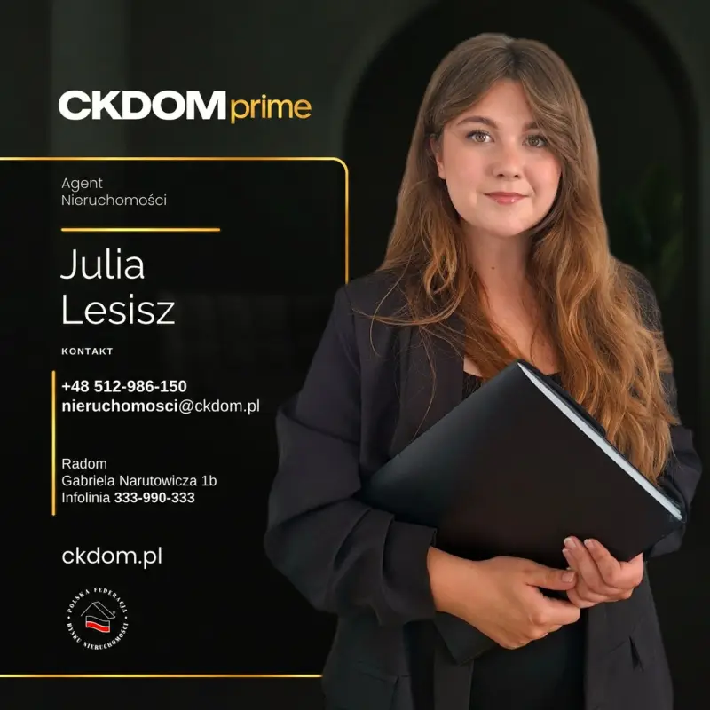 Julia Lesisz – doradca ds. nieruchomości, CKDOM Prime Radom