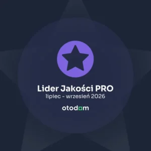 Odznaka Lider Jakości PRO Otodom za lipiec–wrzesień 2026 – CKDOM Prime, biuro nieruchomości Kielce i Radom